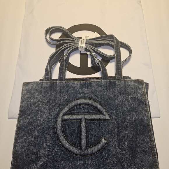Telfar- Medium Denim Shopper - Blue - Picture 3 of 16